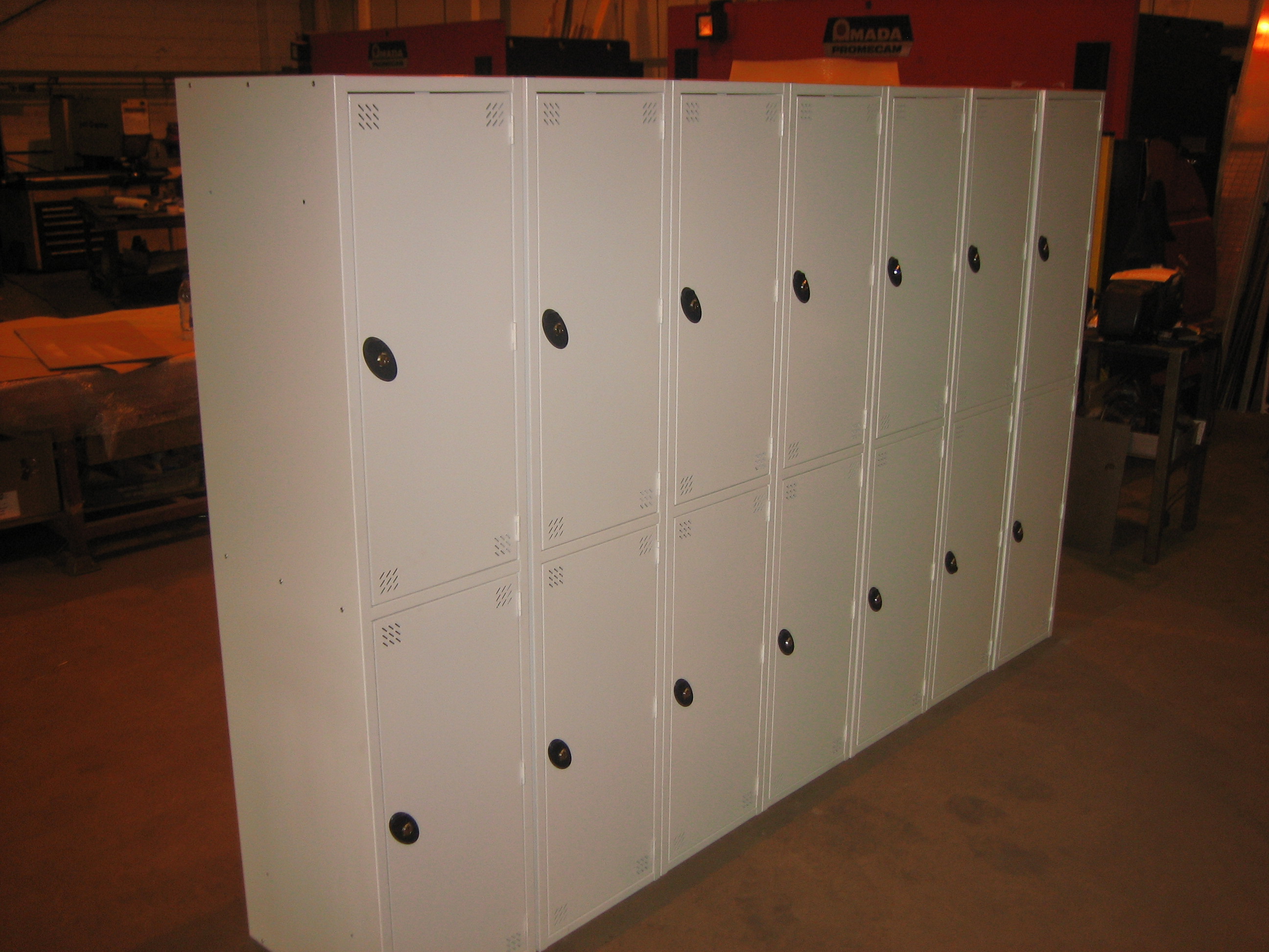 Sheet metal fabrication lockers